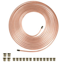 316 Od Copper Nickel Brake Line Tubing Kit 25 Foot Coil Roll All Size Fittings
