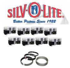 Silvolite Hypereutectic Pistons Set8moly Rings For Gm Chevy 5.7l Ls1 Press Std
