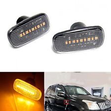 2x Clear Lens Amber Led Signal Side Marker Lights Lamps For 2004-2006 Scion Xb