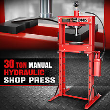 30 Ton 66139 Lbs. Steel Hydraulic Floor Shop Press Stand With Plates H-frame