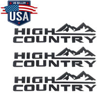 Gloss Black High Country Emblem Fender Door Tailgate Badge For Tahoe Silverado