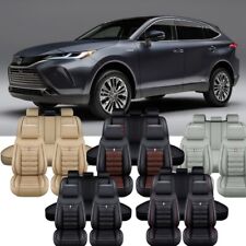 For 2009-2022 Toyota Venza Full Set Leather Car Seat Covers Front Rear Protector