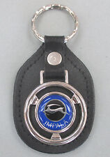 Vintage Blue Chevrolet Impala 2236 Steering Wheel Black Leather Chevy Key Ring