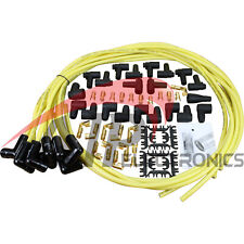 Transparent Yellow Black Ceramic Universal Spark Plug Wire Set For All Vehicles