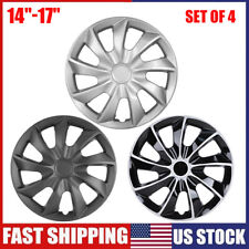 14-17 Wheel Covers Snap On Full Hub Caps Tire Steel Rim Replacement 4pcs