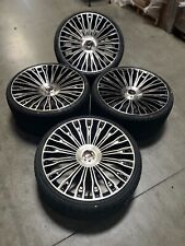 22x9 22x10.5 Black Mercedes Wheels Tires S580 S600 S500 S550 S560 S63 Maybach