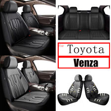 Car Front Rear 25seat Covers For Toyota Venza 2009-2016 Pu Leather Grayblack