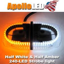 Half White Half Amber Emergency 240 Leds Safety Plow Strobe Led Light Bar F1aw