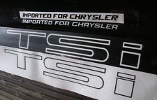 Chrysler Conquest Tsi Vinyl Decals Stickers Full Set Of 5 Matte Black