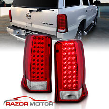 2002 2003 2004 2005 2006 Red Clear Led Brake Tail Lights For Cadillac Escalade