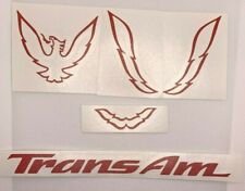 Red Rear Panel Overlay Decal Set For 1993-2002 Pontiac Firebirdtrans Am