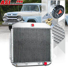 4 Row Aluminum Radiator For 1957 - 1960 1958 Ford F-100 Chevy Configuration