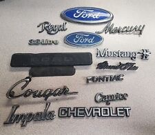 Vintage Car Emblems Lot - Ford Mercury Chevrolet Pontiac Etc.