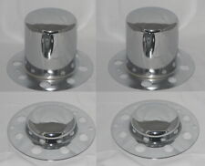 Set Of 4 Dually Fits Some Alcoa Eagle 8 Lug Wheel Center Caps Chrome No Logo