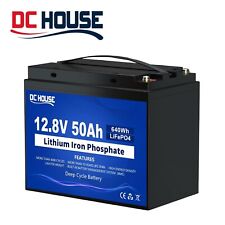 12v 50ah Lithium Battery Lifepo4 Rechargeable 4000 Deep Cycle Bms For Rv Home