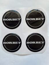 Set Of 4 Pcs Borbet Center Wheel Cap Stickers Decal Rims Emblem Logo Gas Tank