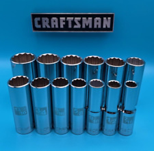 New Craftsman 13pc Lot 12 Deep 12 Point Sae Socket Set 716 - 1 316