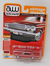 Auto World Vintage Muscle Ltd Ed 1962 Roman Red Chevy Impala Ss 409 Release 1b