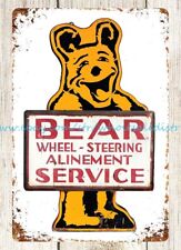 Bear Wheel Alignment Service Wheel Teering Metal Tin Sign Bedroom Inspiration