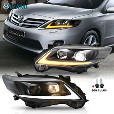 Front Lamps Headlights For 2011-2013 Toyota Corolla Led Clear Projector Rhlh