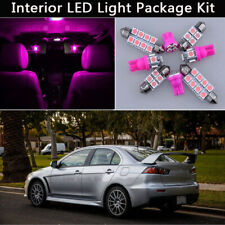 7pcs Pink Led Interior Car Lights Package Kit Fit 2007-2014 Mitsubishi Lancer J1