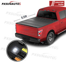 5.5ft Hard 3-fold Tonneau Cover For 2004-2008 Ford F150 F-150 Wlamp Truck Bed