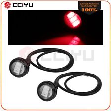 1pair Red 9w 6000k 18mm Bright Eagle Eye Grille Tail Turn Signal Fog Led Light