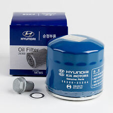 Genuine Oil Filter With Drain Bolt Washer 26300-35504 35503 For Hyundai Kia
