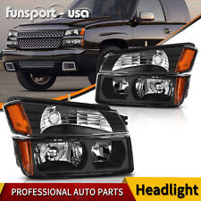 Headlights Assembly Bumper Signal Lamp For 2002-2006 Chevy Avalanche 1500 2500