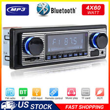Bluetooth Vintage Car Fm Radio Mp3 Player Usb Classic Stereo Audio Receiver Us