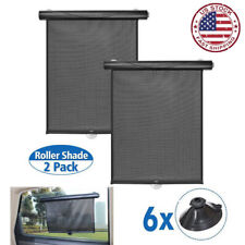 2 Packs Retractable Auto Sun Shade Cover Car Side Window Roller Visor Shield