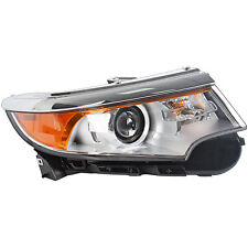Right Side Headlight For 2011-2014 Ford Edge Type Chrome Clear Headlamps Halogen
