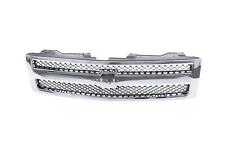 Front Chrome Grille Wblack Insert Fit 07-13 Chevy Silverado 1500 Pickup Truck