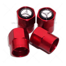 4pcs Hex Universal Fit Car Wheels Tire Air Valve Caps Stem Dust Cover Sport Red