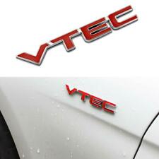 3d Red Vtec Logo Car Side Rear Emblem Badge For Honda Civic Accord Odyssey Crv