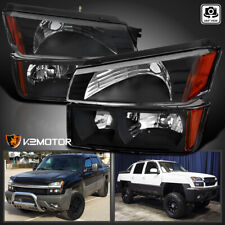 Fits 2002-2006 Chevy Avalanche 1500 Body Cladding Black Headlightsbumper Lamps