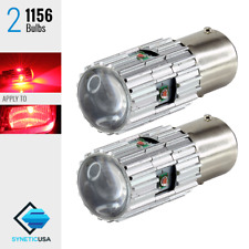 Syneticusa 1156 Blinker Red Turn Signal Parking Light Led Pair Bulbs 265lm 30w