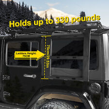 Rear Roof Rack Cargo Basket Fit Jeep Wrangler Jk 4dr Double Ladders No Drill
