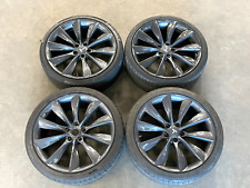 2012-2021 Tesla Model S Turbine 21 Staggered Wheel Rim Tire Set 4 Oem Lot2tp