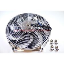 14 Chrome Curved S-blade Electric Radiator Cooling Fan 1750 Cfm Push Pull Sbc