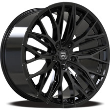 26 Inch 26x10 Lexani Aries Gloss Black Wheels Rims 6x135 30