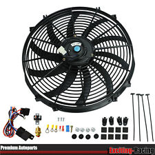 16 Universal Slim Fan 3000fcm Push Pull Electric Radiator Cooling 12v Mount Kit