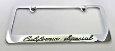 California Special License Plate Frame For Ford Mustang Chrome W Black Logo