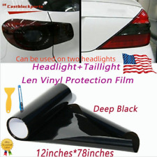 For Headlighttaillight Deep Black Tint Film Lens Vinyl Wrap Protection 12x78