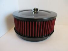 Black Muscle Car Style 6 38 Air Cleaner Red 5 18 Carb 4bbl 2292bkrd