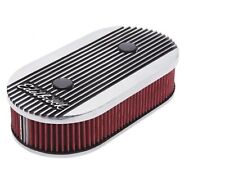 Edelbrock 4272 Air Cleaner Oval Dual-quad Carbs 2.5 Red Element Polished