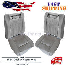 For 1994 1995 1996 Chevy Impala Ss Front Bottom Top Leather Seat Cover Med Gray