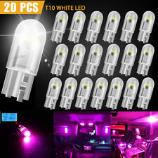 20x Led Interior Map License Plate Light 194 W5w Bulb Pink Purple For Cartrunk