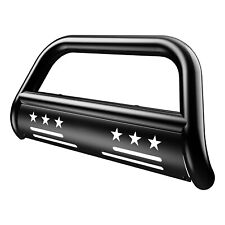 For 07-20 Toyota Tundra Sequoia Removable Skid Plate Front Bumper Black Bull Bar