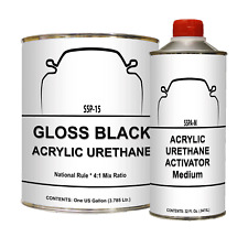 Gloss Black 2k Acrylic Urethane 41 Gallon Medium Kit Ssp-15sspa-m